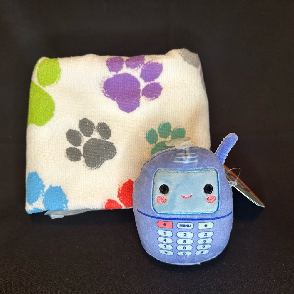 Squishmallows Plush Dog Toy and Microfiber Towels Gift Set